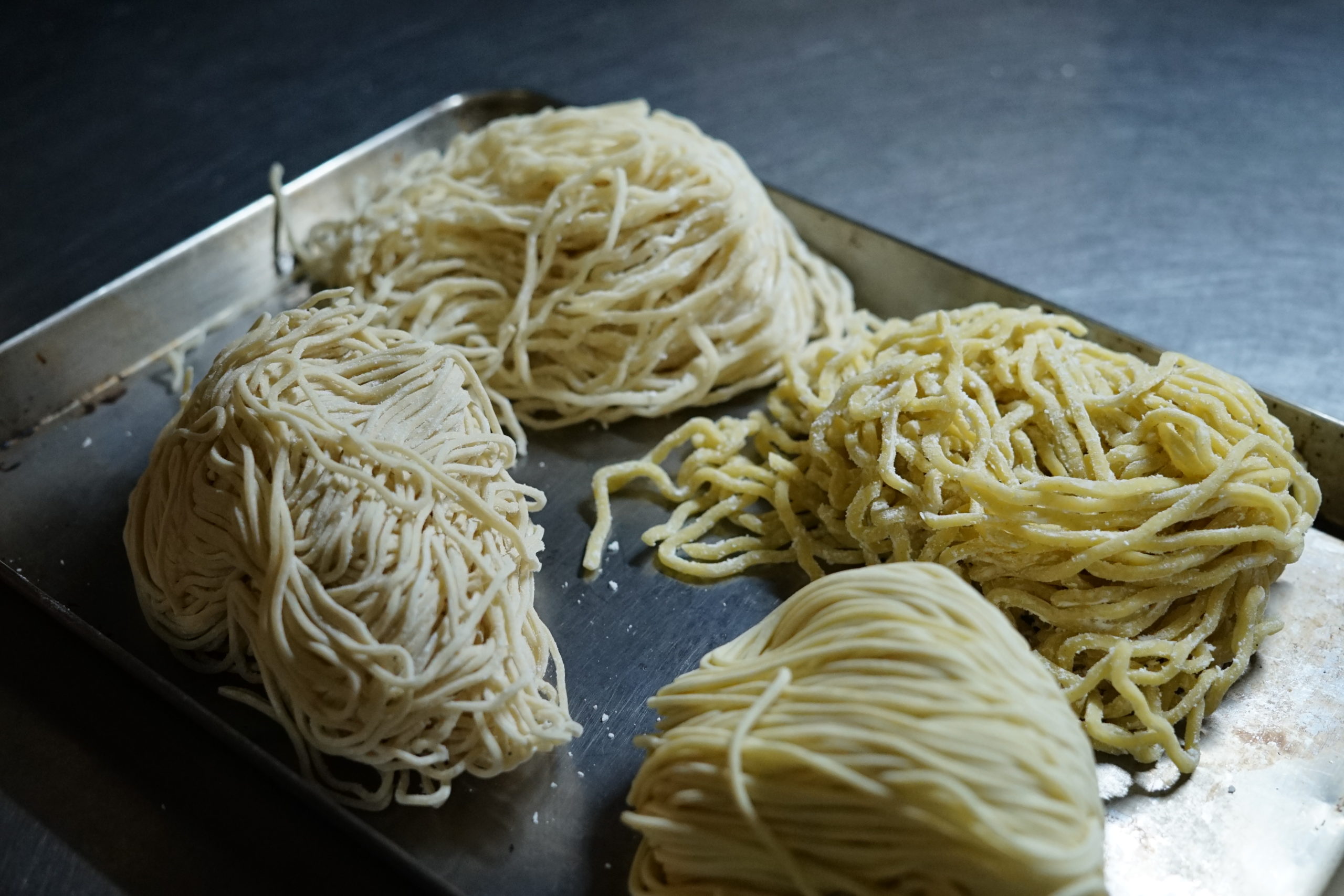 塩そばの試作風景