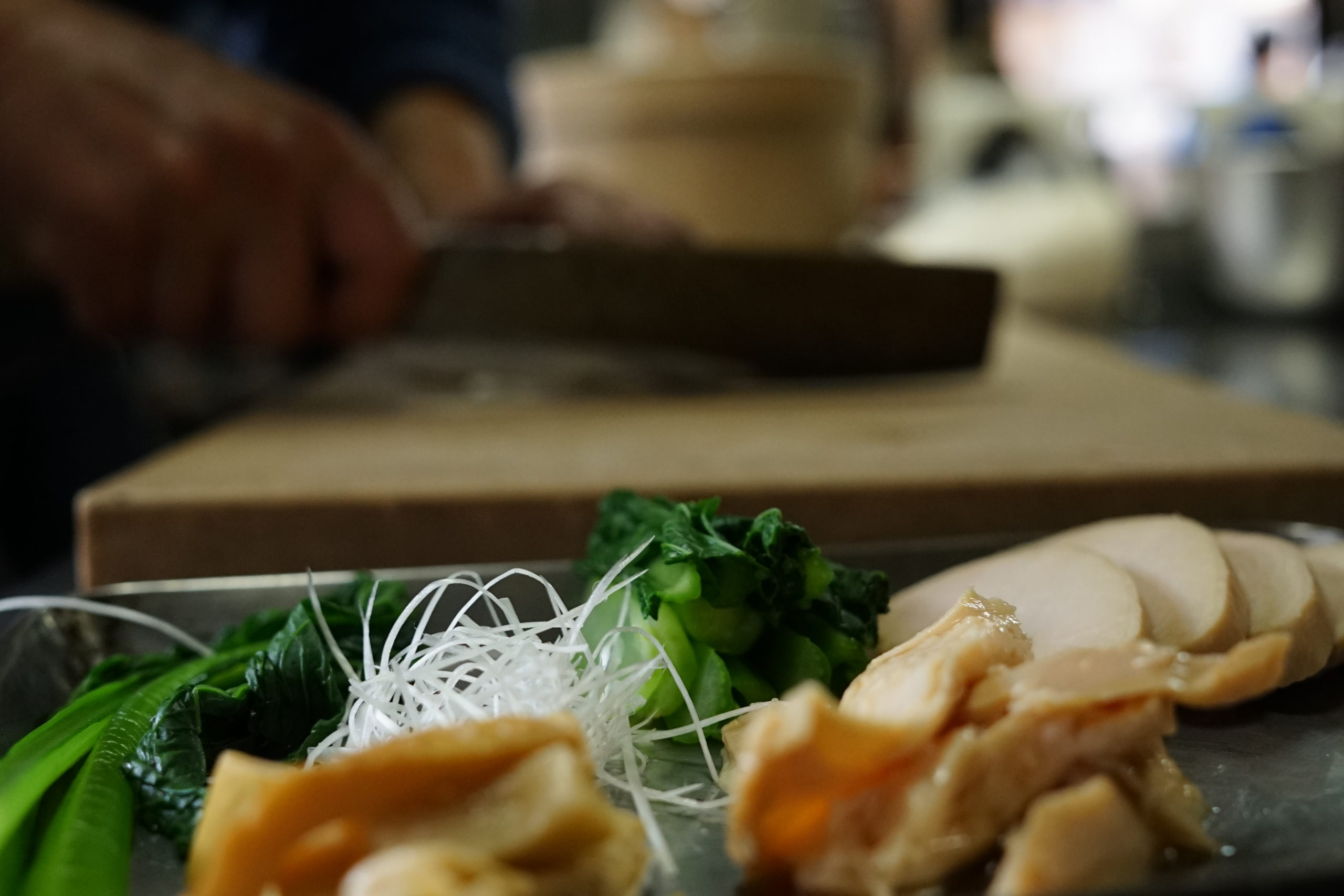 塩そばの試作風景