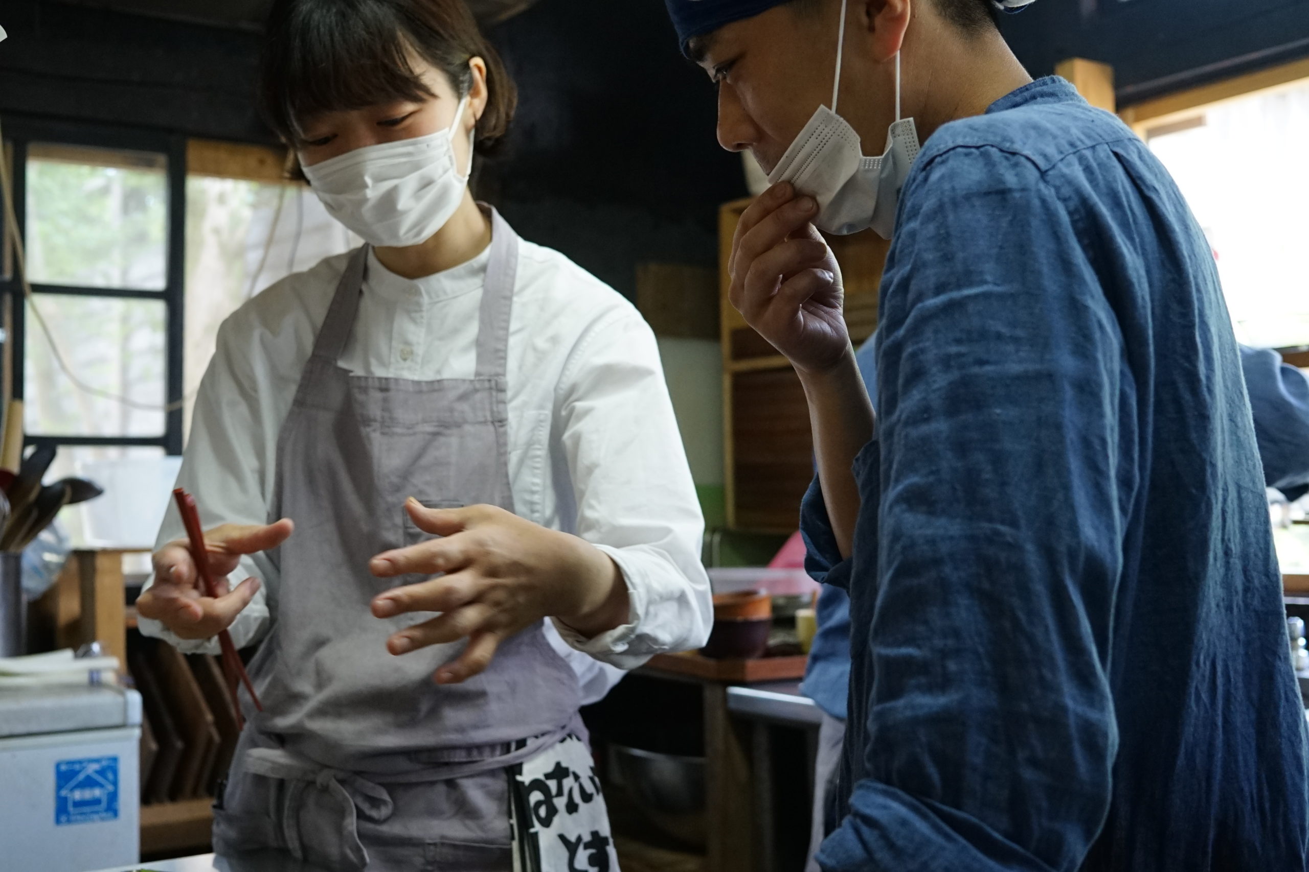 塩そばの試作風景