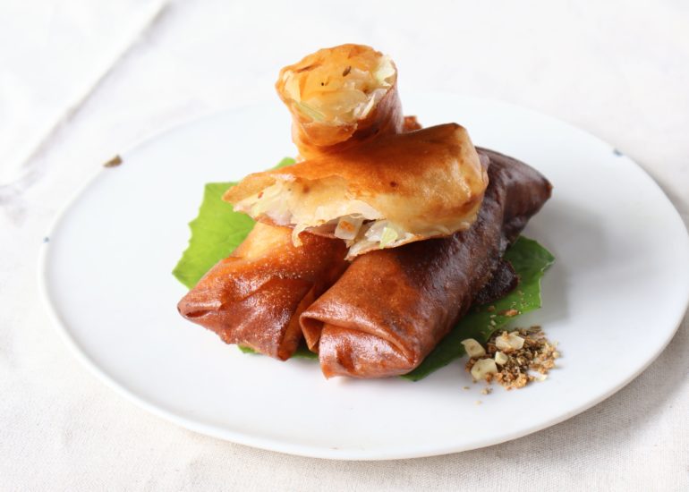 新玉ねぎの春巻き