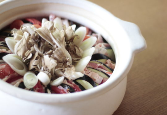 夏野菜ミルフィーユ鍋