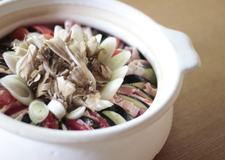 夏野菜ミルフィーユ鍋